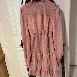 Ruffled blush pink dress